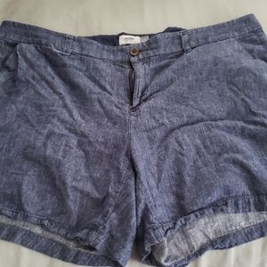 Old Navy size 20 linen denim shorts